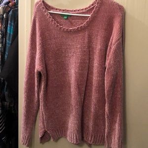 pink fleece material sweater